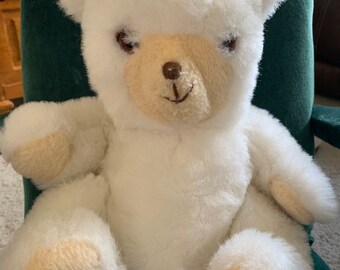 Cuddle Toys White Baby Bear Stuffed Animal Plush Toy Vintage