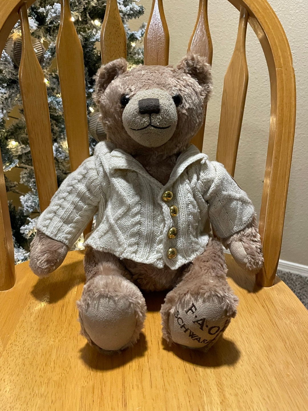 FAO Schwarz Anniversary Bear With Sweater Plush Stuffed Animal 15” - Etsy