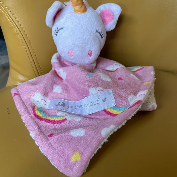 Petite L’Amour Unicorn Lovey Security Blanket