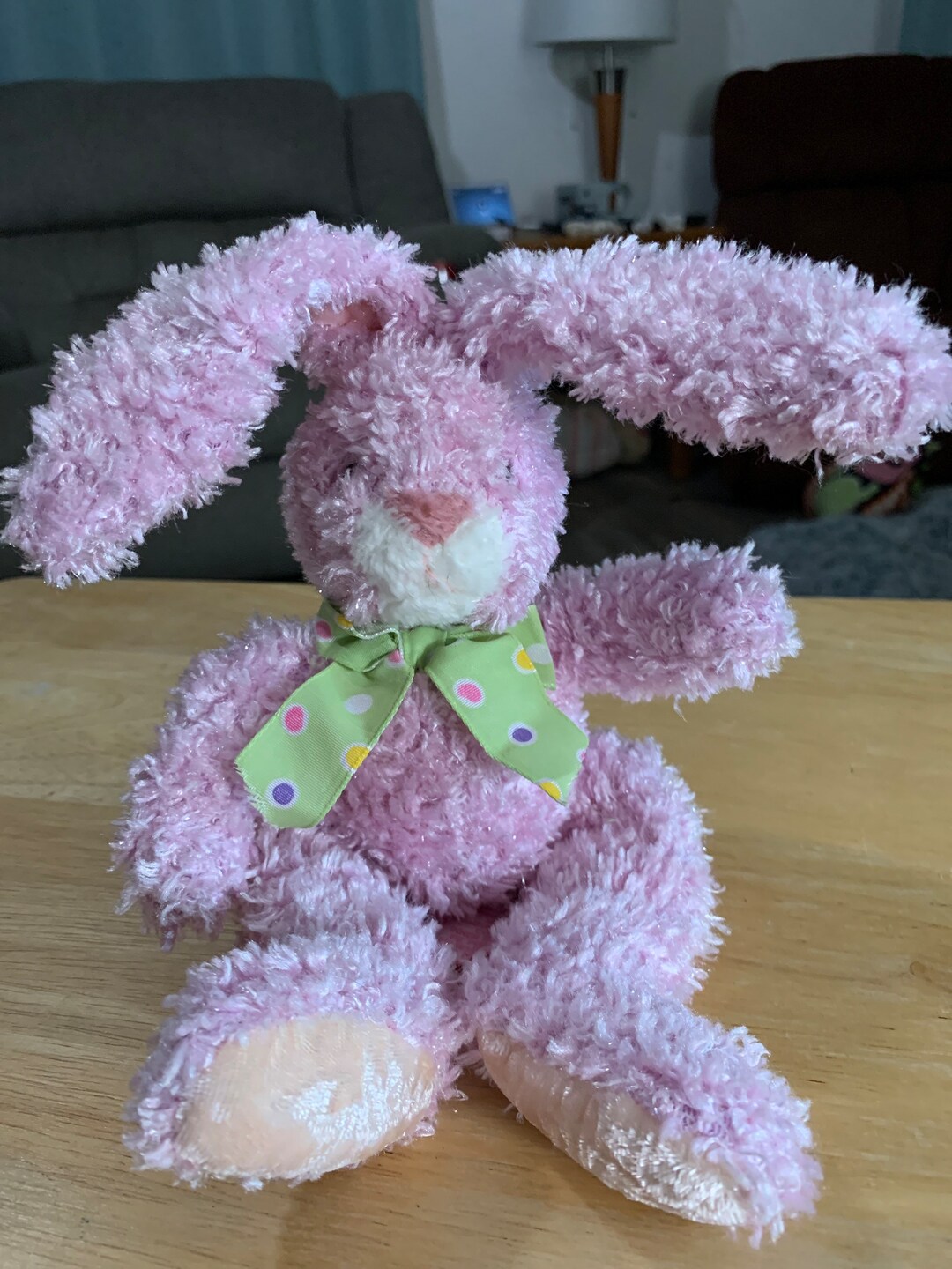 Russ Rabbits Russ Berrie Dazzles Bunny Rabbit Plush. Pink With Velvet Ears and Feet ...