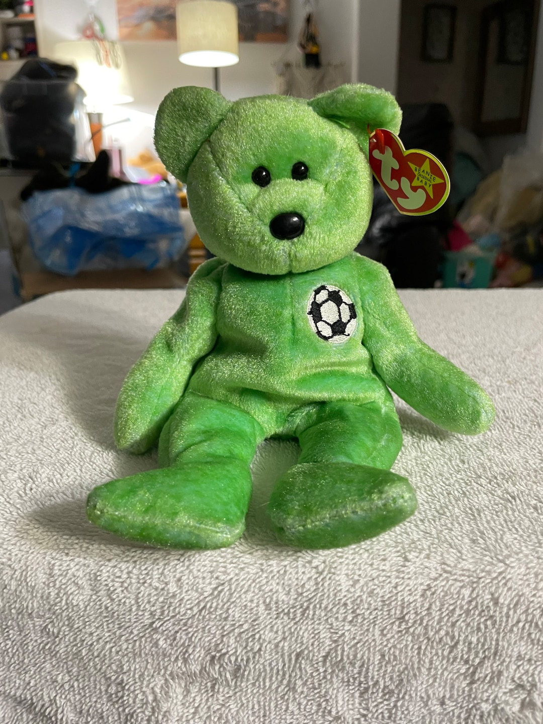 Ty Beanie Baby Kicks the Soccer Bear Plush NWT Etsy