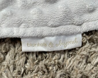 Blankets and Beyond Grey Minky Bear Lovey Security Blanket Etsy Canada