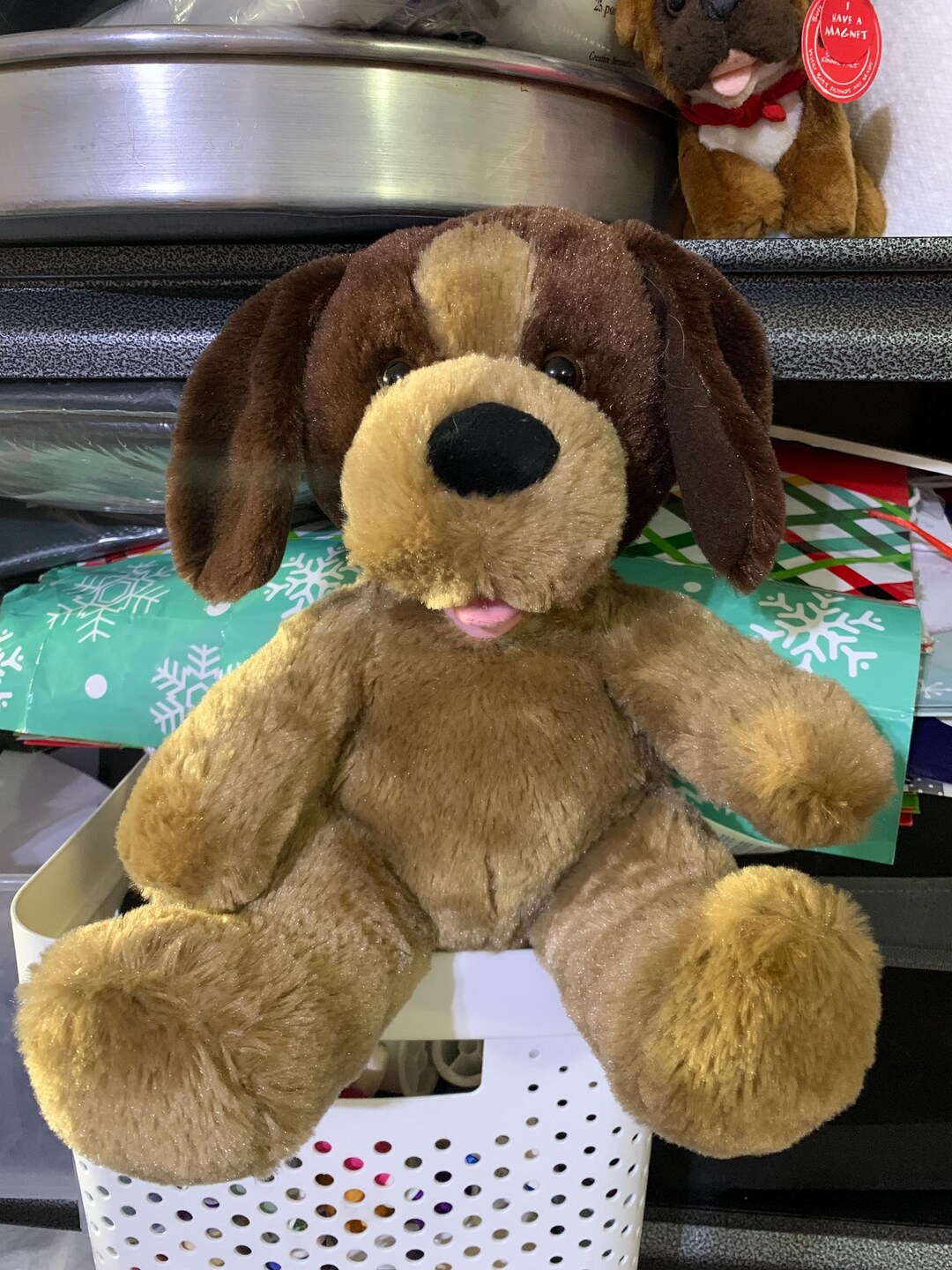 HTF factory NWT Build a Bear Painted dog