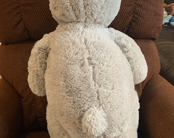 Hugfun Large Gray Teddy Bear Plush, Open Mouth (25