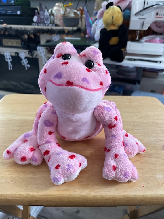 Webkinz Pink Red and Purple Love Frog Plush. EUC and No Code Etsy