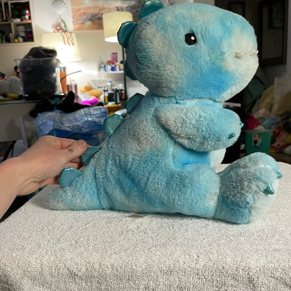 FAO Schwarz Blue Dinosaur Plush - No Lights or Sounds