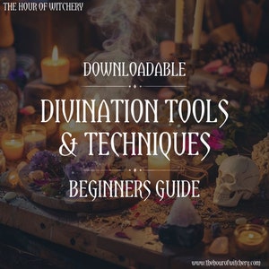 Divination Tools & Techniques Guide, Downloadable, Basics, PDF file, Spiritual Journey, Learning, Education, Witch Beginner, Witchcraft