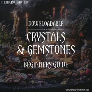 Crystals & Gemstones Guide, Downloadable, Basics, PDF file, Spiritual Journey, Learning, Education, Witch Beginner, Witchcraft