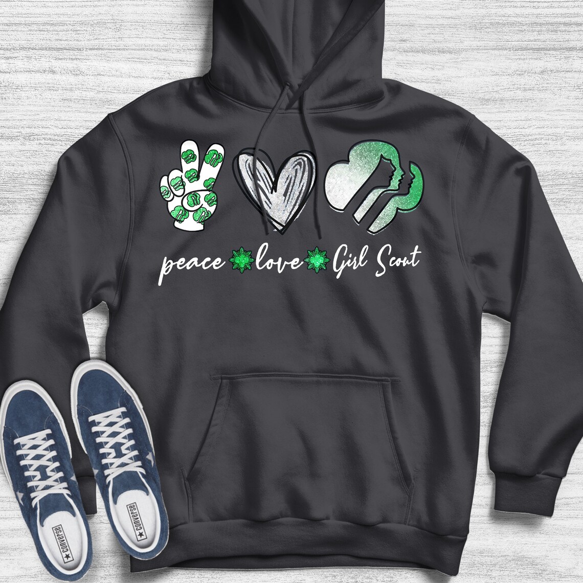 Peace love Girl Scout Hoodie B20052130 Etsy