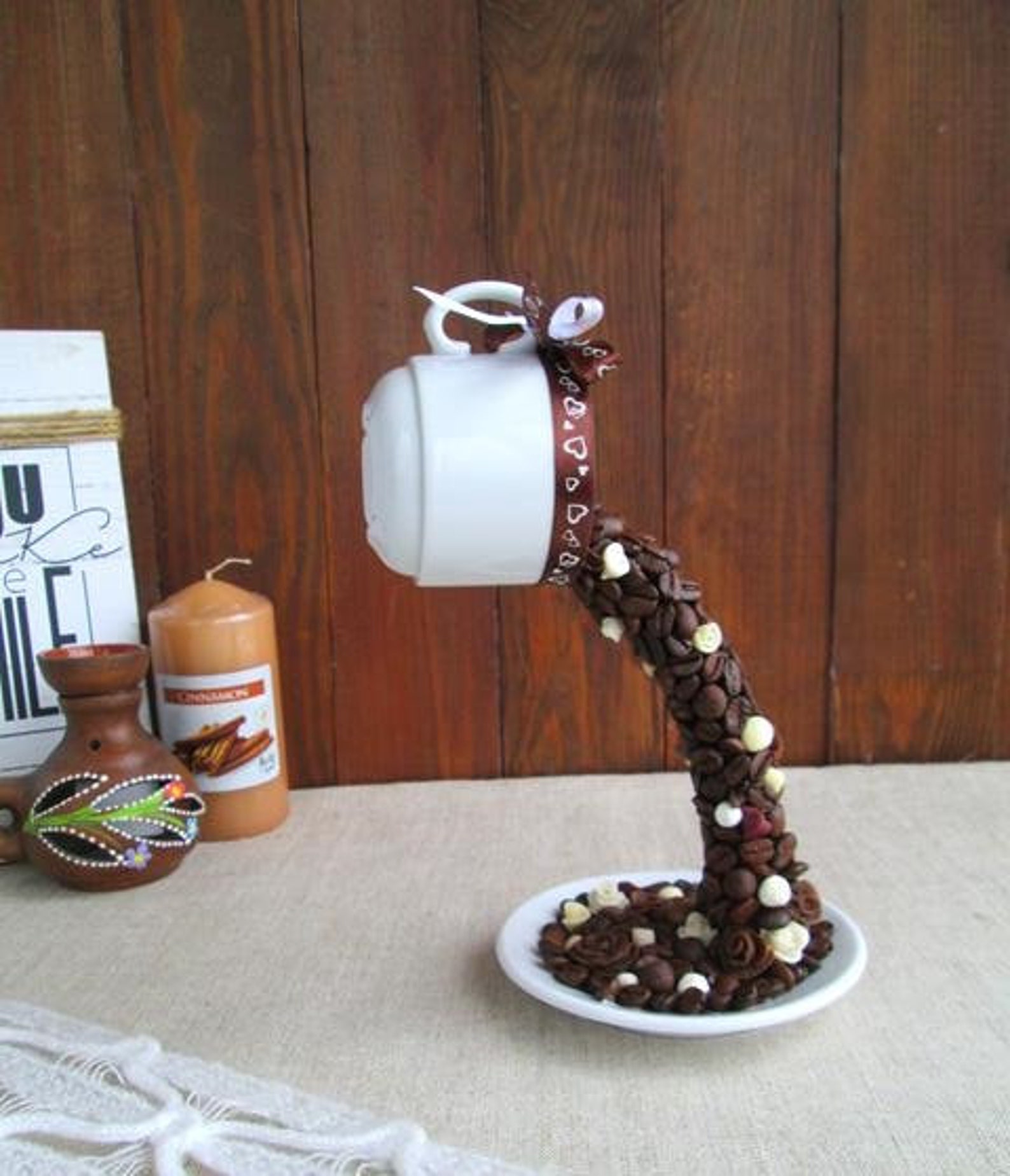 Floating Coffee Cup Decor with Coffee Smell Kitchen Decor Etsy