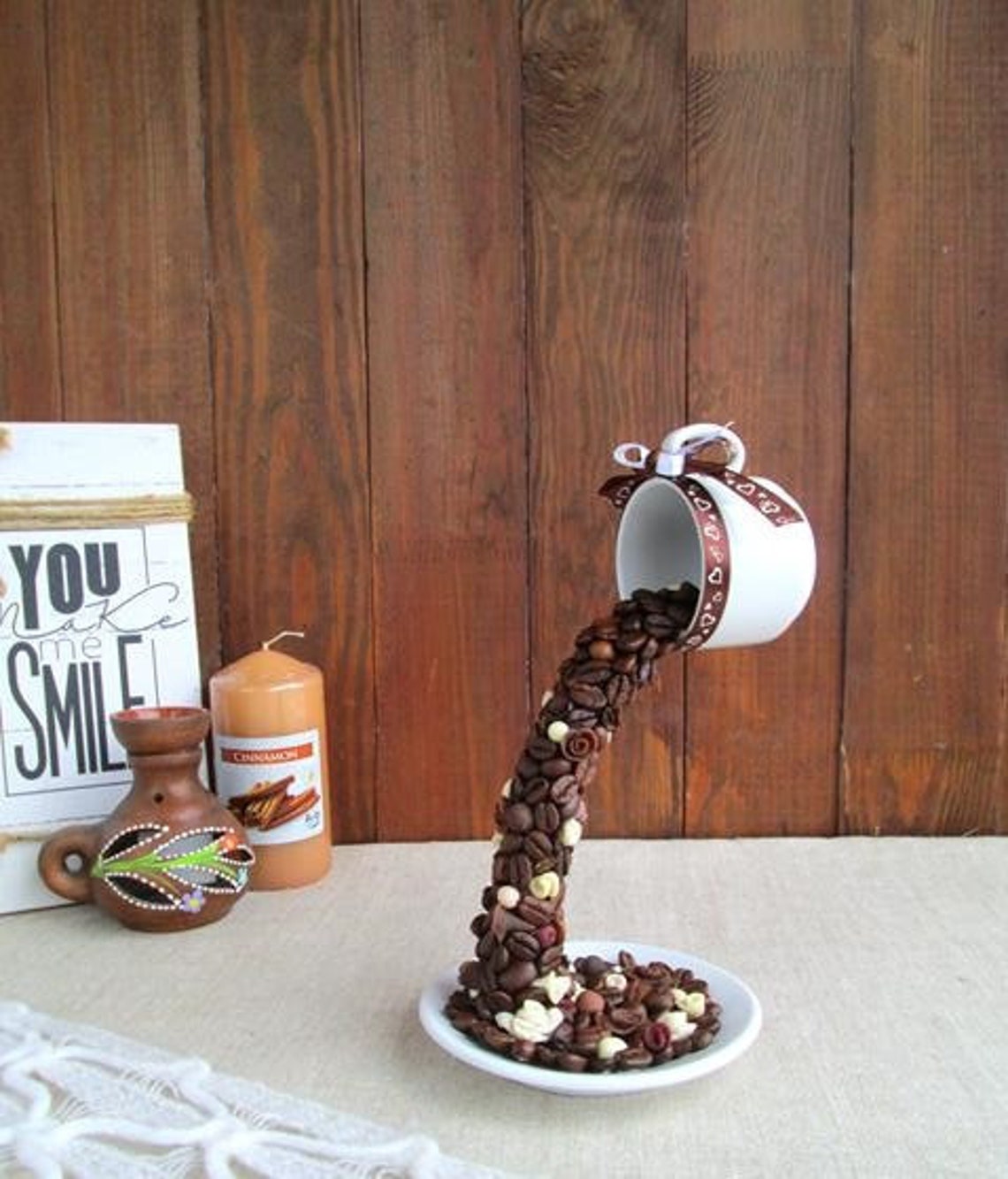 Floating Coffee Cup Decor with Coffee Smell Kitchen Decor Etsy