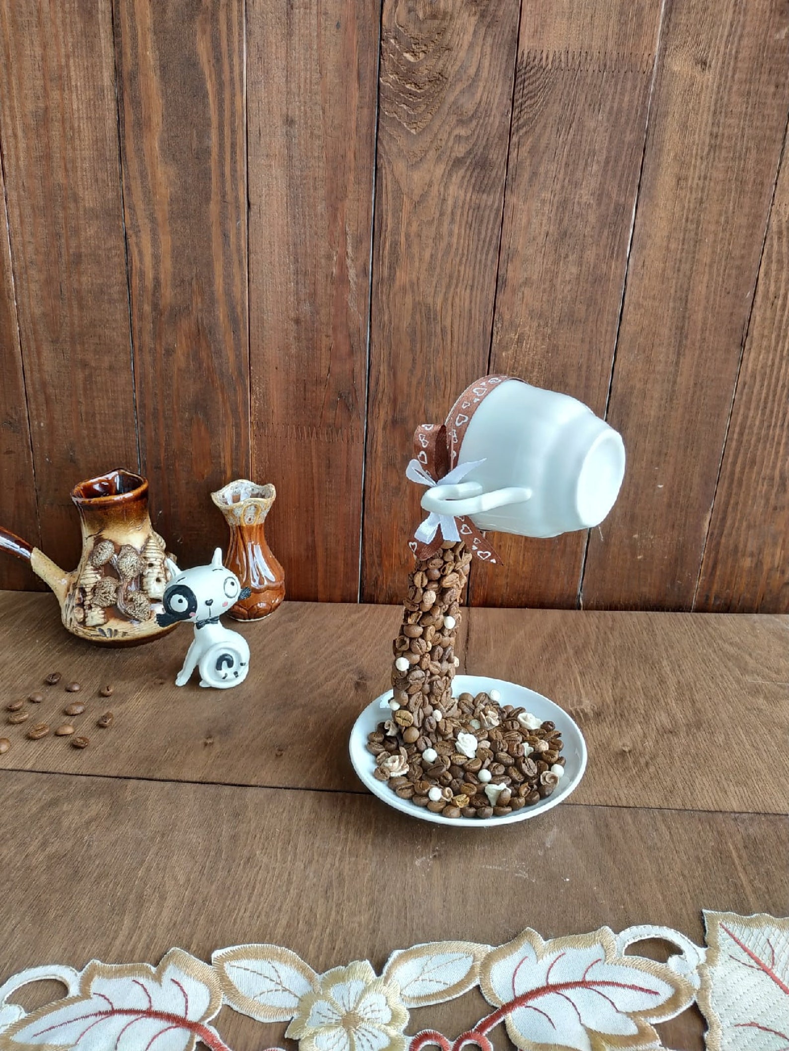 Floating Coffee Cup Decor with Coffee Smell Kitchen Decor Etsy