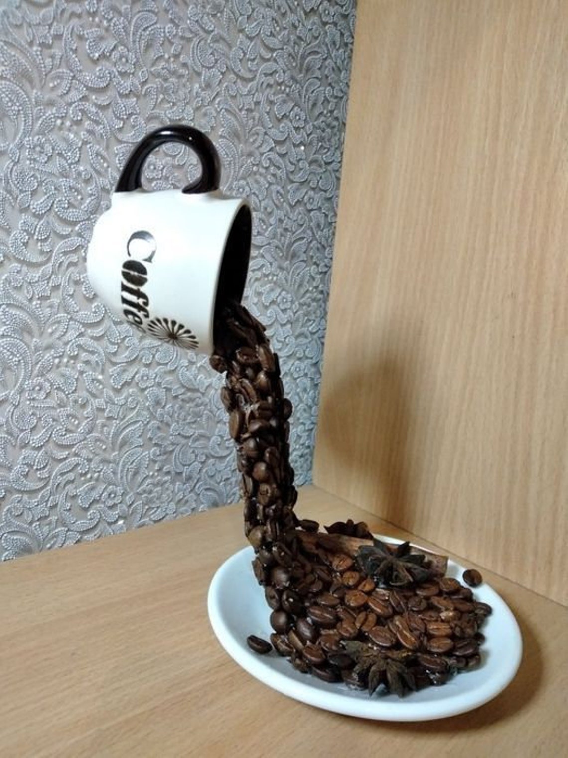 Floating Coffee Cup Decor with Coffee Smell Kitchen Decor Etsy