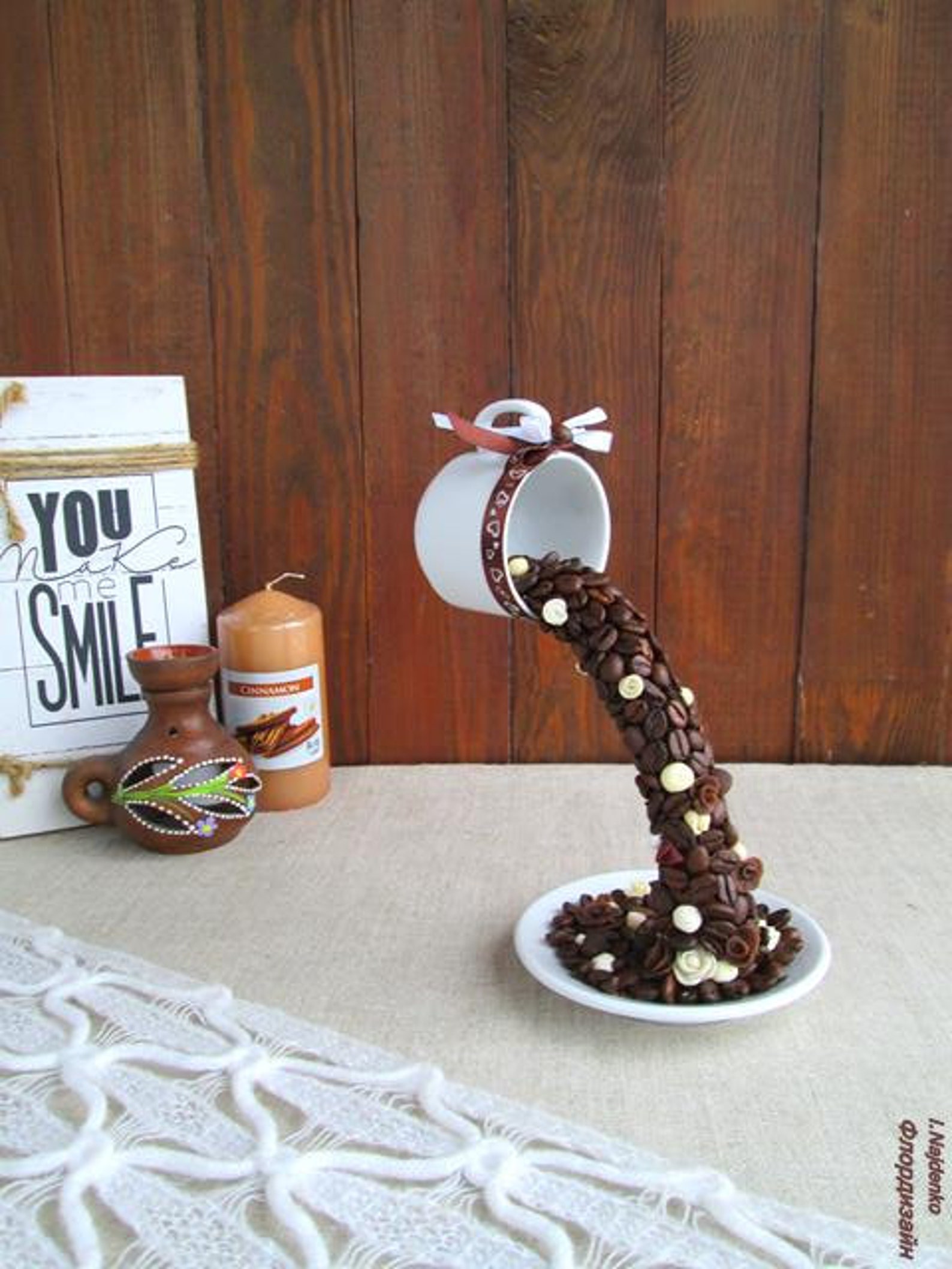 Floating Coffee Cup Decor with Coffee Smell Kitchen Decor Etsy