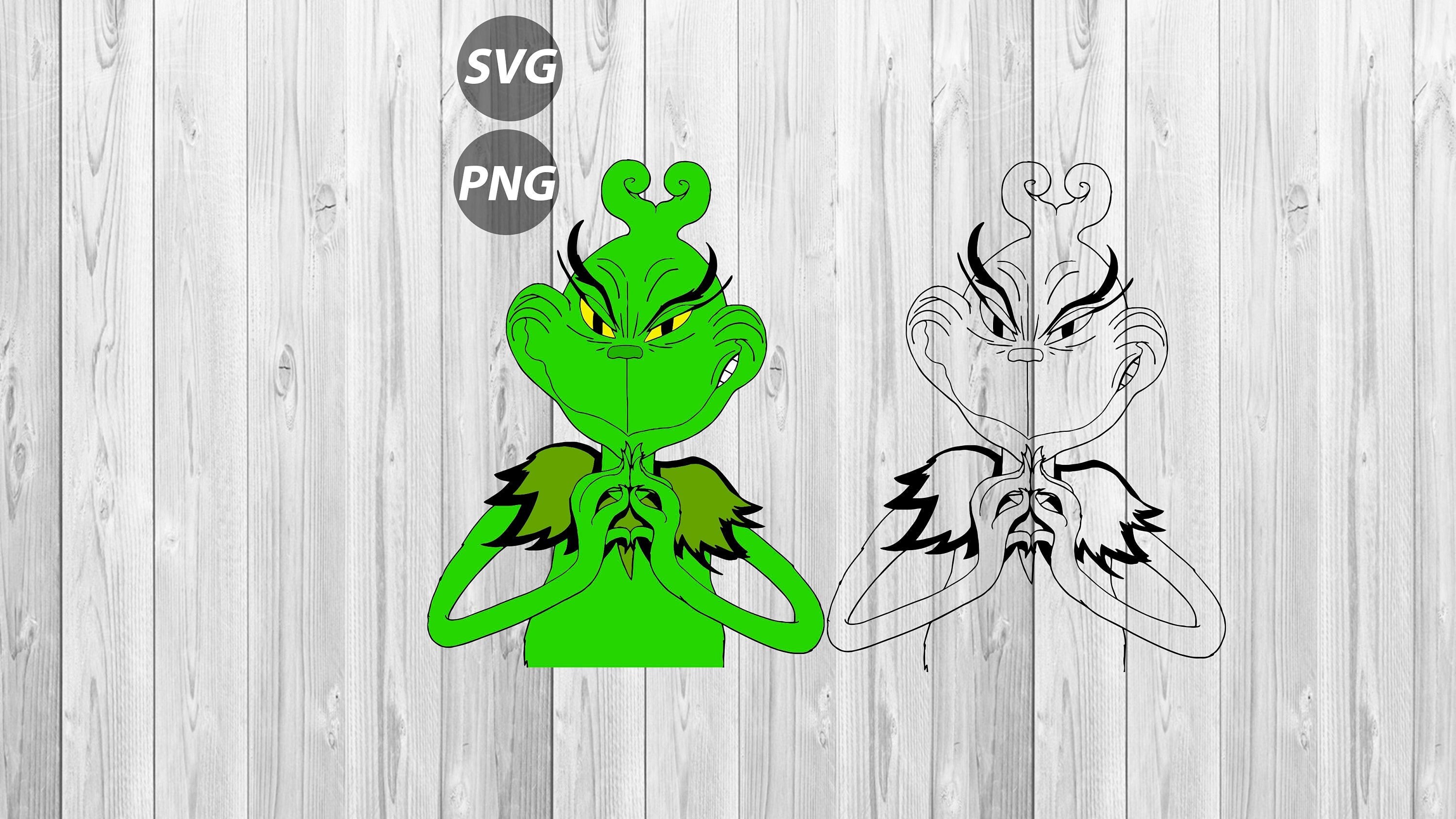 Grinch SVG File Grinch Christmas svg grinch face svg Etsy