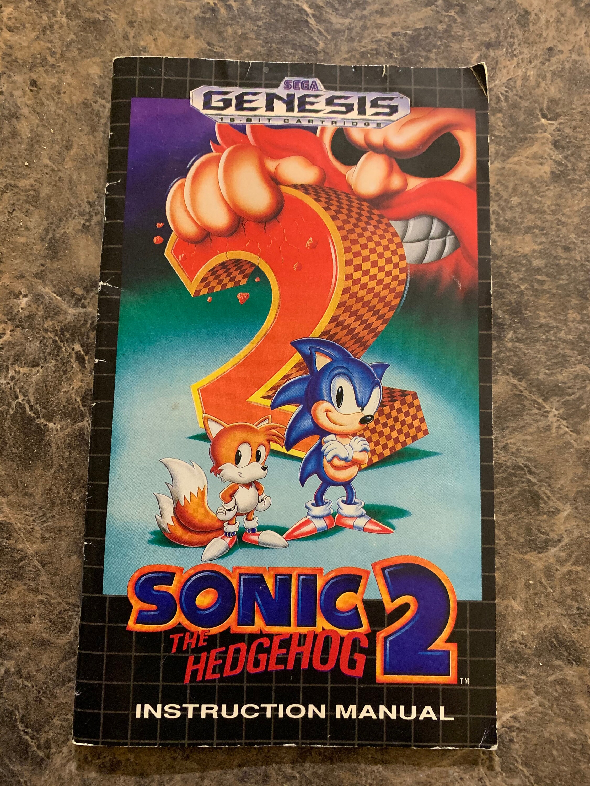 Sonic the Hedgehog 2 Sega Genesis INSTRUCTION MANUAL only Etsy