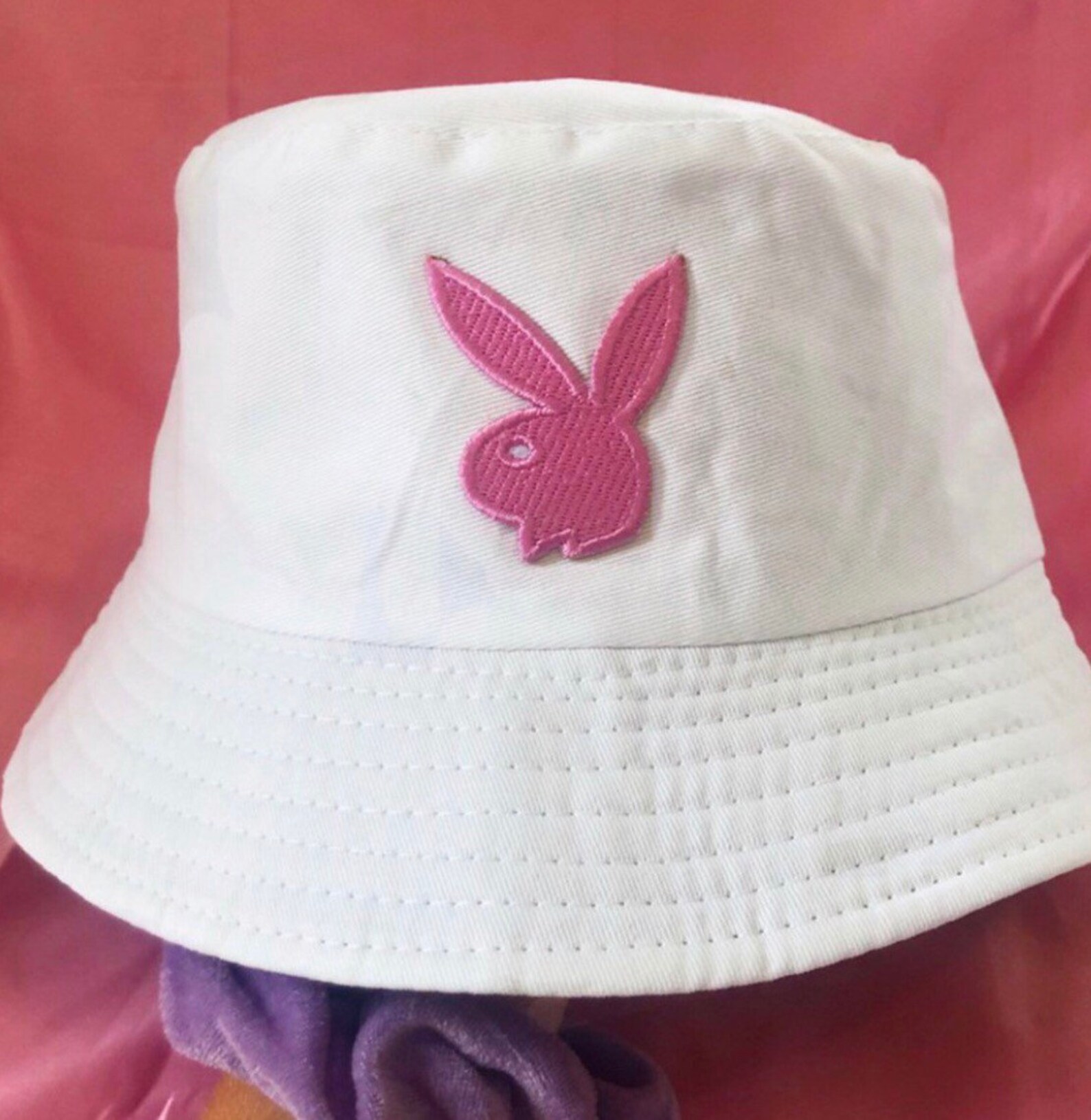 Playboy Bucket Hat Y2K White Festival Rave Fashion 2000s bunny | Etsy