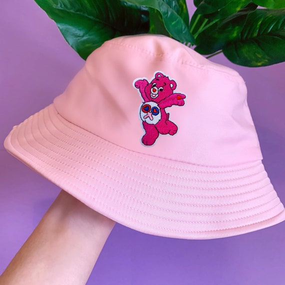 Care Bear Bucket Hat Pink Custom Purple 