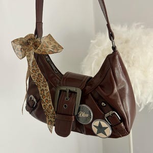 2000s Vintage Leather Bag - Etsy UK