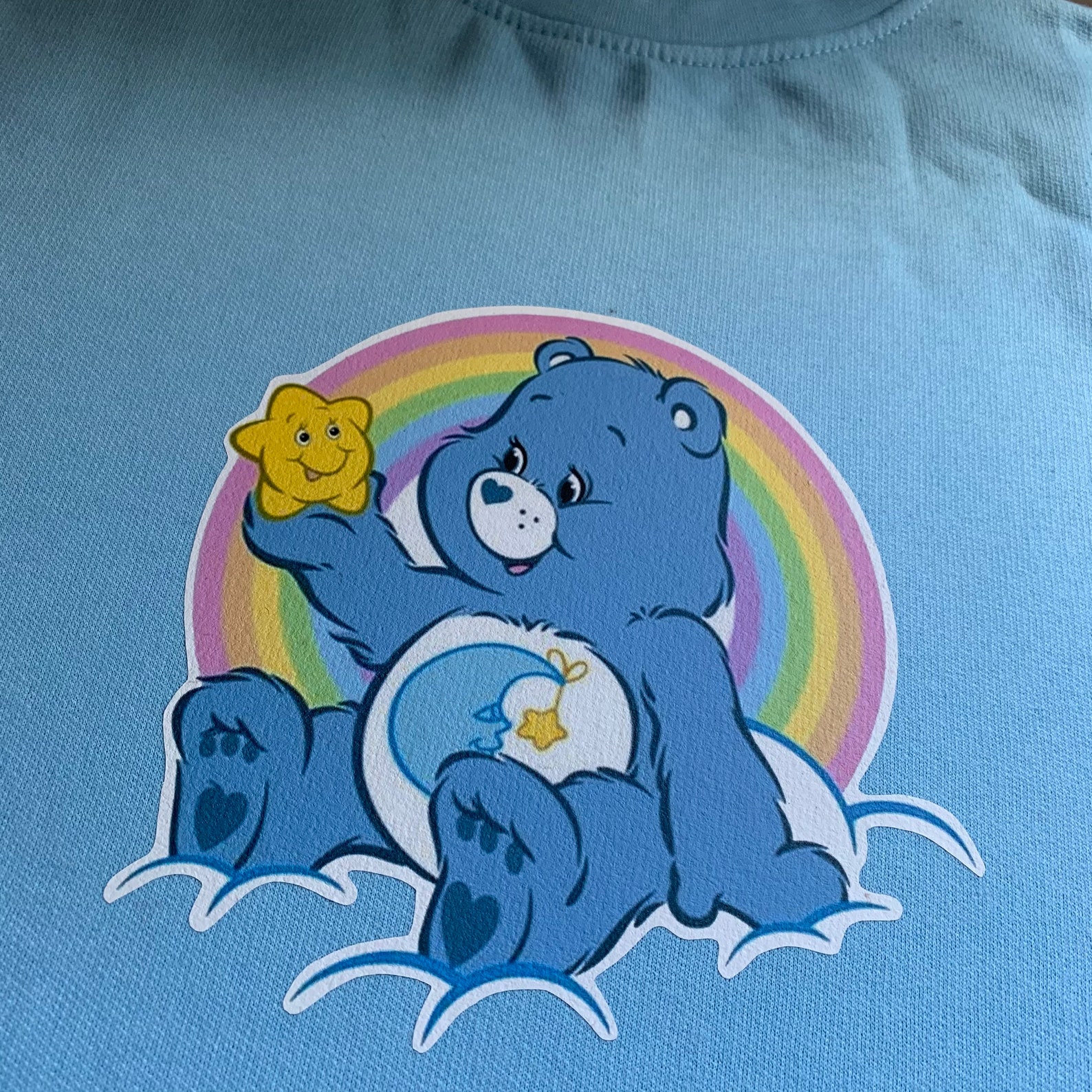 Care Bear Sweatshirt Baby Blue Rainbow Pastel Y2K 2000s Etsy