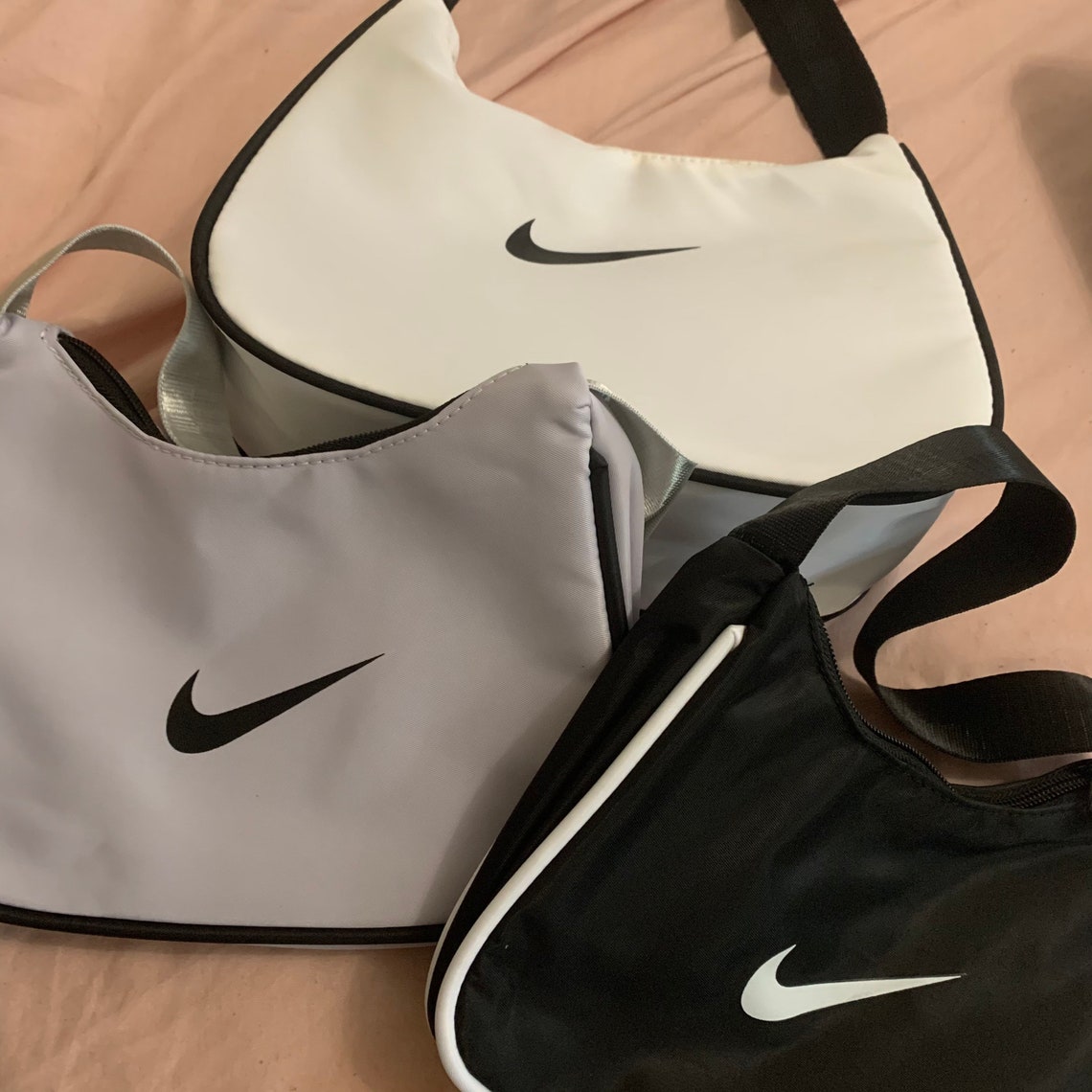 Nike Shoulder Bag White Black swoosh Blue Green Pink Under arm Etsy