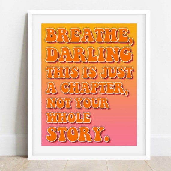 Positive Quote Y2k Print Home Decor Art Deco Uni Room Etsy