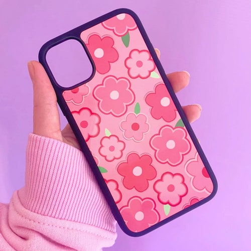 Flower Phone Case Floral Case Aesthetic Y2k Pink Green Etsy