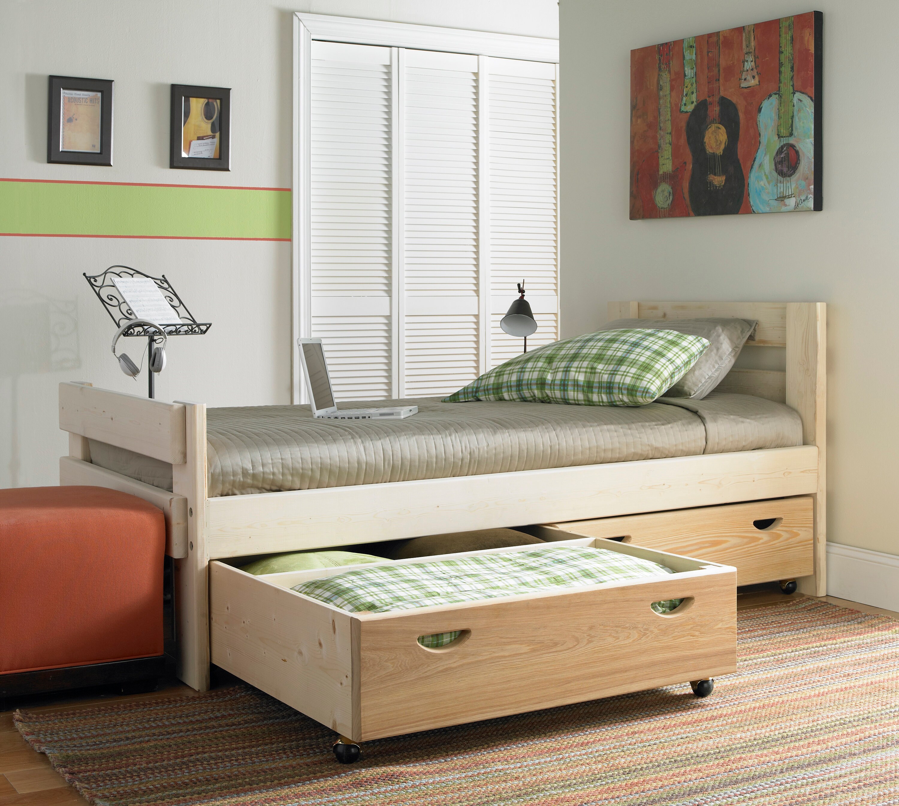 Bed Twinxl Bed With a Set of 2 Storage Drawers Etsy