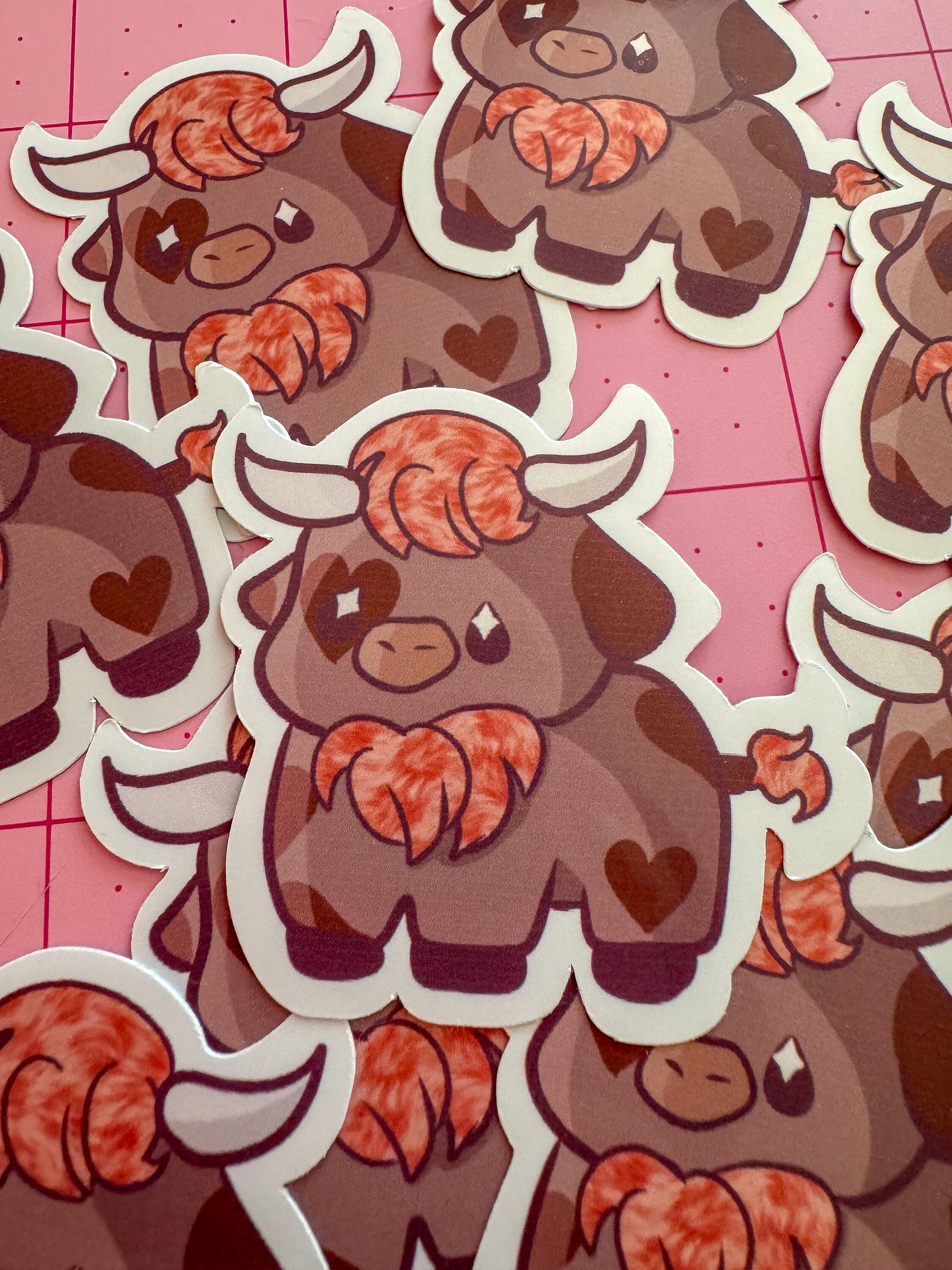 Highland Cow Sticker Etsy