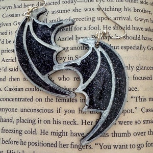 Bat Wing resin earrings