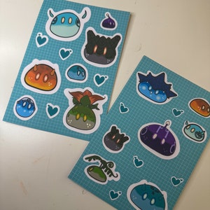 Cartoon slijm stickervel
