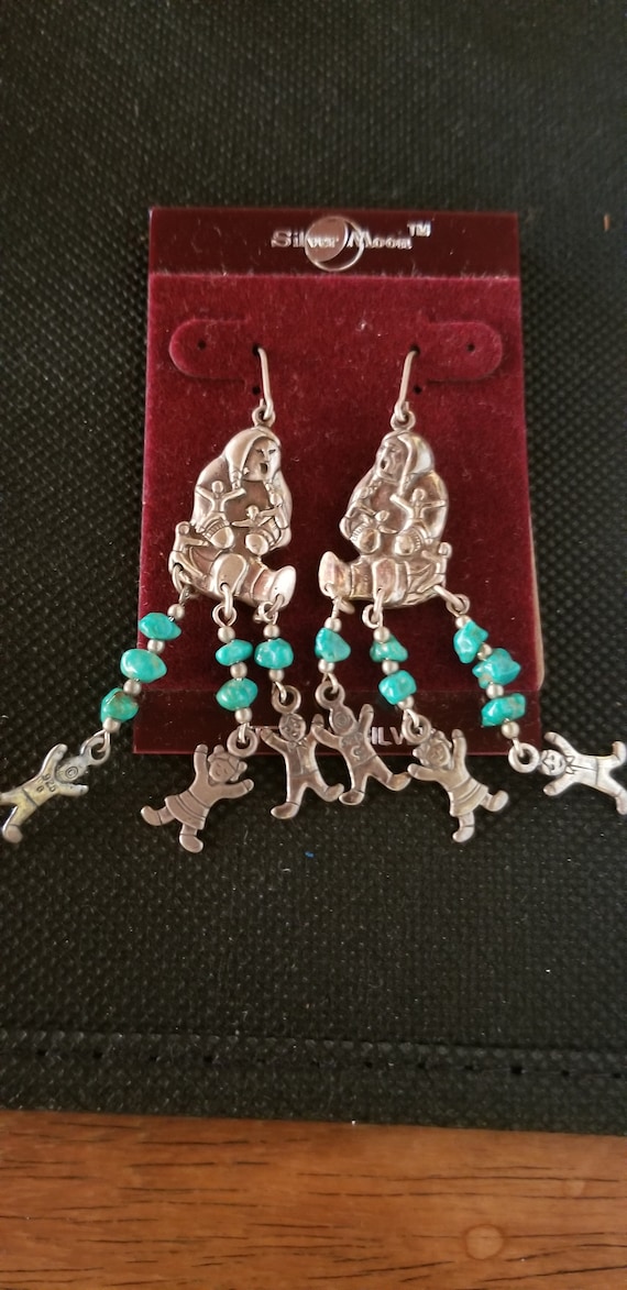 Southwest story teller earrings vintage