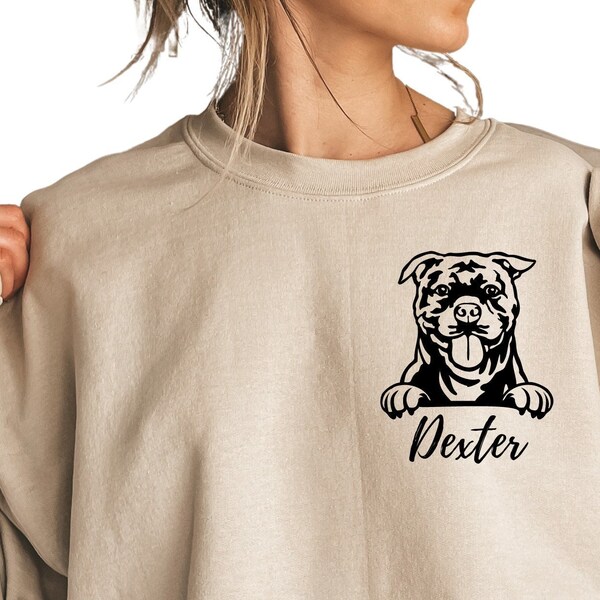 Staffie Mom Lunettes pour chignon Staffordshire Bull T-Shirt