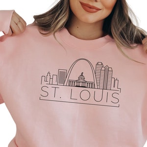 St Louis Sweatshirt, St Louis Hoodie, Missouri Skyline Sweatshirt, St Louis Hoodie, Cityscape St Louis, Mothers Day Gift, E870