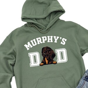 Dachshund Dog Mom Sweatshirt, Personalized Dog Name Hoodie, Gift for Dachshund Owner, Custom Sweatshirt for Dachshund Dad, E808