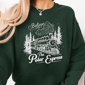 Polar Express Christmas Sweatshirt, Polar Express Ticket Hoodie, Christmas Holiday Sweatshirt,  Believe the Polar Express Hoodie, E1224