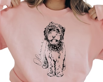 Personalized Doodle Dog Name Hoodie, Gift for Doodle Lover, Custom Sweatshirt for Doodle Mom, Mothers Day Gift, Doodle Mom Hoodie, E773