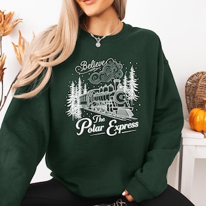 Polar Express Christmas Sweatshirt, Polar Express Ticket Hoodie, Christmas Holiday Sweatshirt,  Believe the Polar Express Hoodie, E1224