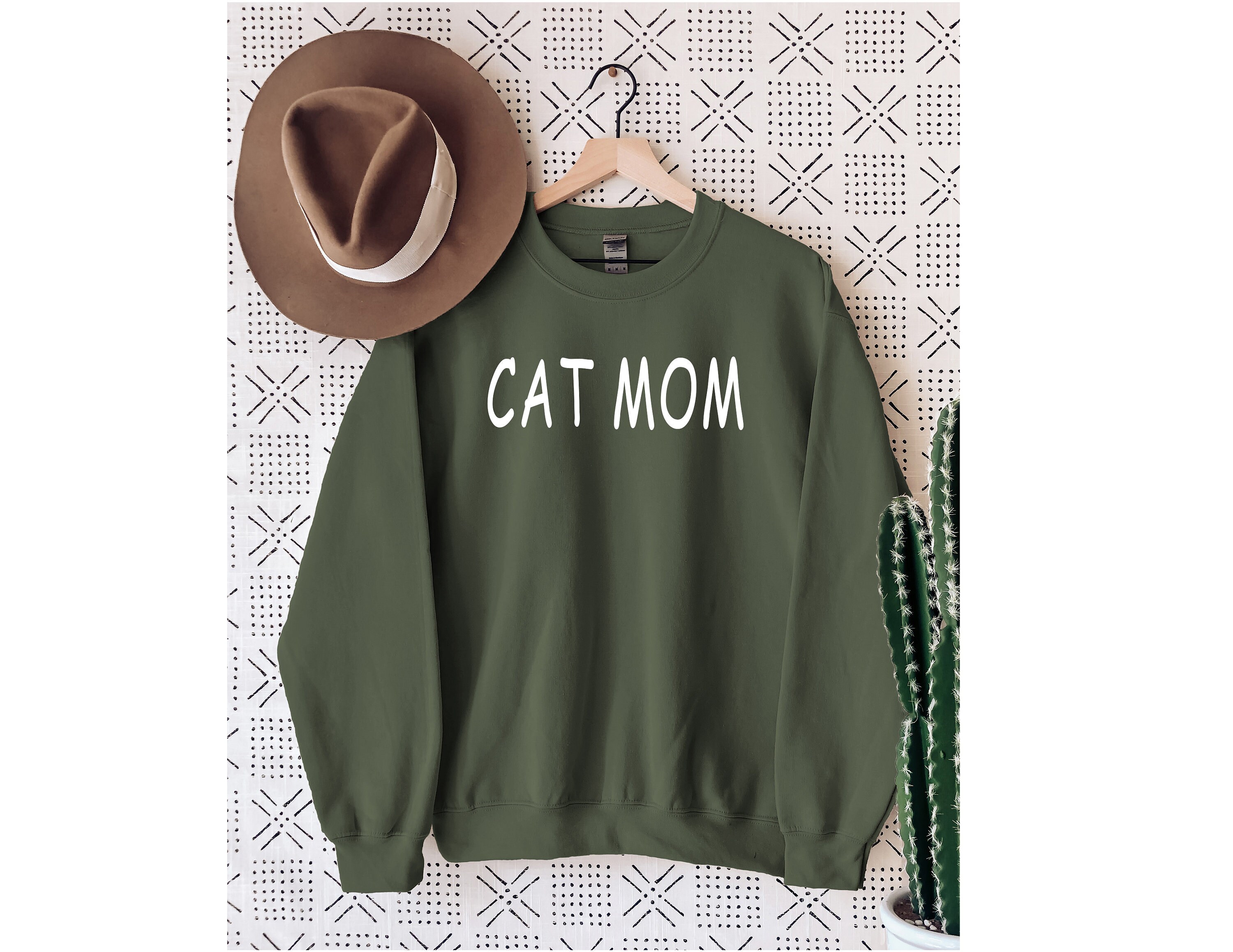 Cat Mom Sweatshirt Kitty Mama Sweatshirt Gift for Her Etsy