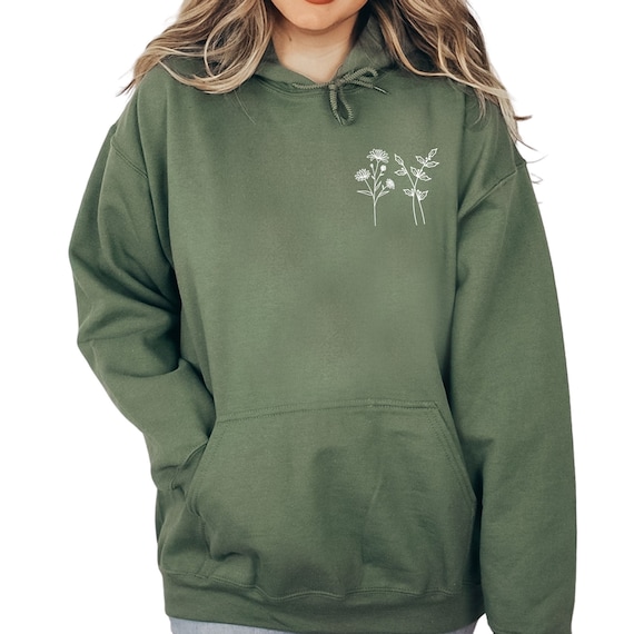 Personalized Birth Month Flower Hoodie, Mothers Day Gift, Custom Birth Month Birth Flower Sweatshirt, Sentimental Gift Ideas