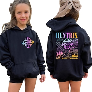 Huntrix Kpop Squad Sweatshirt, Cool Demon Hunter Youth Hoodie, Trendy Anime Style Toddler Sweatshirt, Powerful Music Warrior Hoodie for Kids