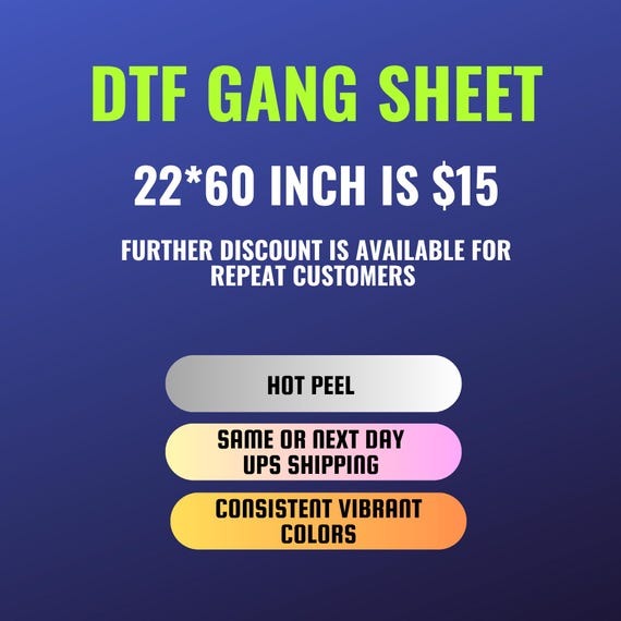 DTF Gang Sheet Transfer Vinyl