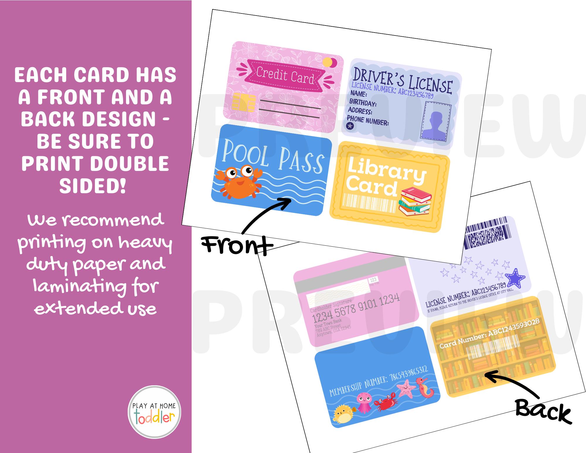 Printable Credit Cards for Pretend - Il Fullxfull.6213788186 Nacs 