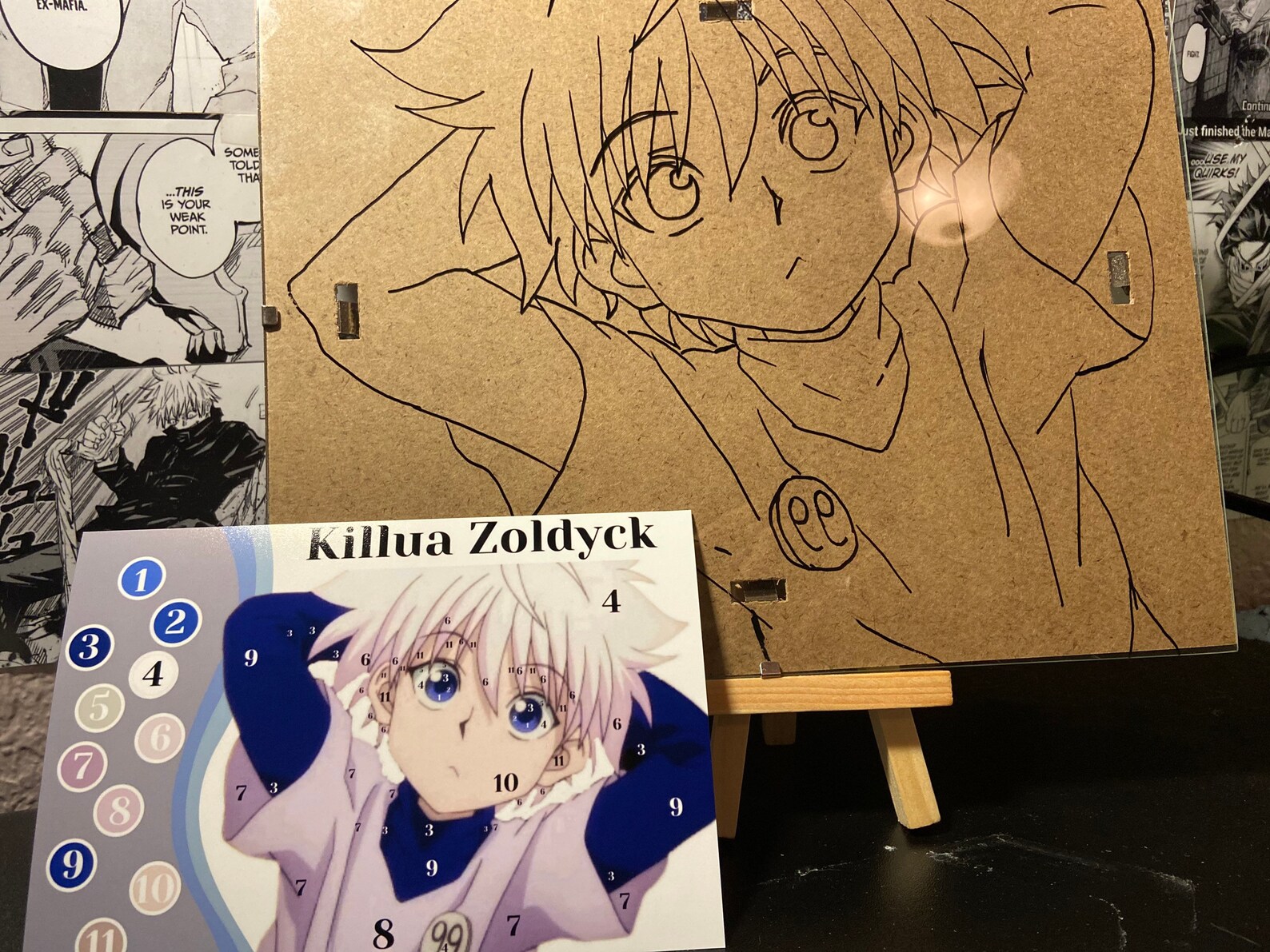 Killua Glass Paint By Number Kit Etsy