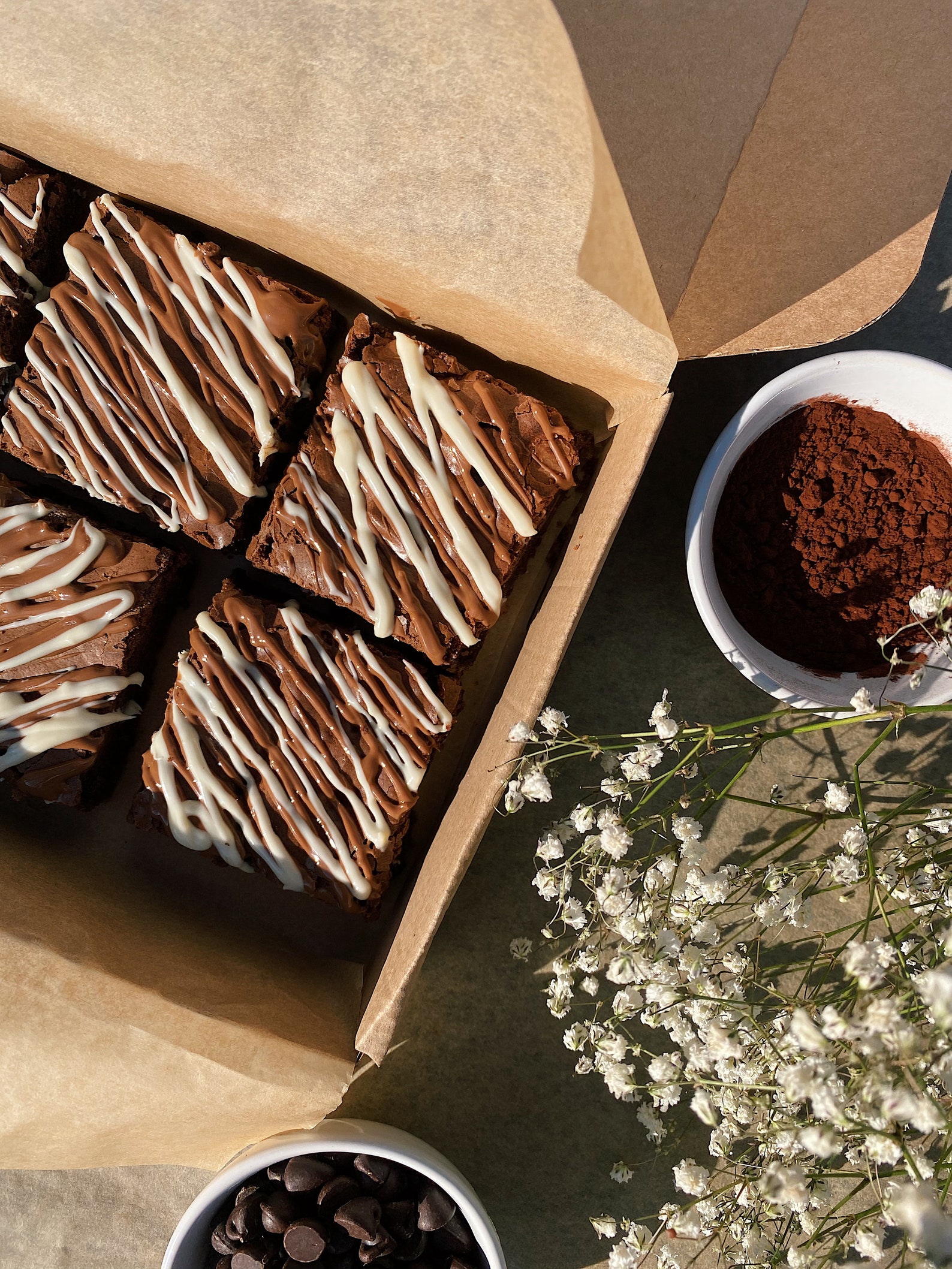 Postal Brownie box / letterbox brownies box / Brownie Gift Box Etsy