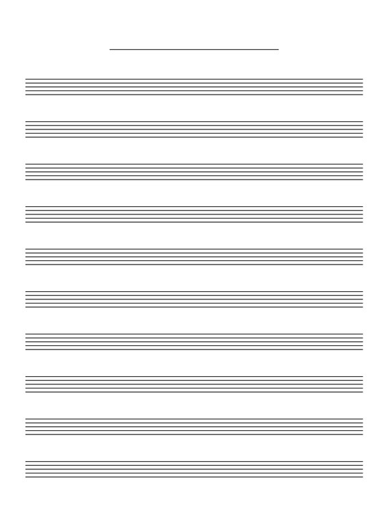 Blank Sheet Music Printable PDF | Etsy