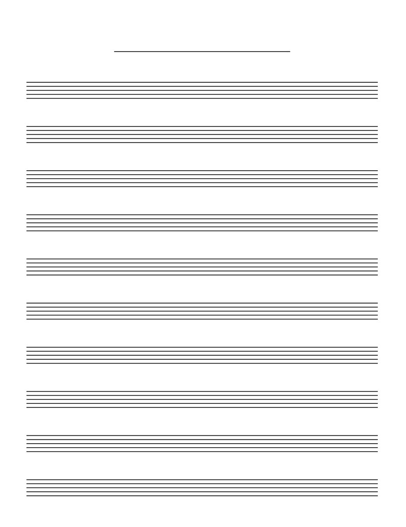 Blank Sheet Music Printable PDF Etsy