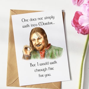 Lord of the rings parodie Valentijnsdag/verjaardagskaart - Boromir