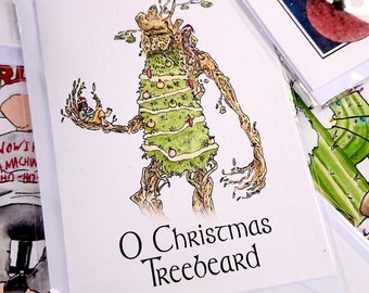 O Christmas Treebeard - Lord of the rings parodie kerstkaart - grappig - humor