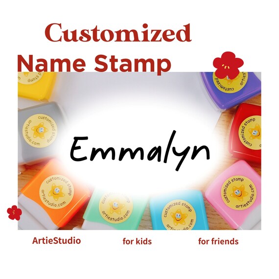 Customized Name Stamps Self Inking Stamps Gifts for Kids Etsy